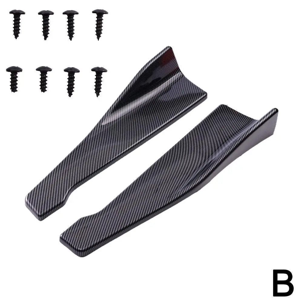 48CM Length Car Side Skirt Rear Bumper Lip Splitter Winglet Aprons Protector Scratch Automotive Accessories Oasis Select B Carbon fiber