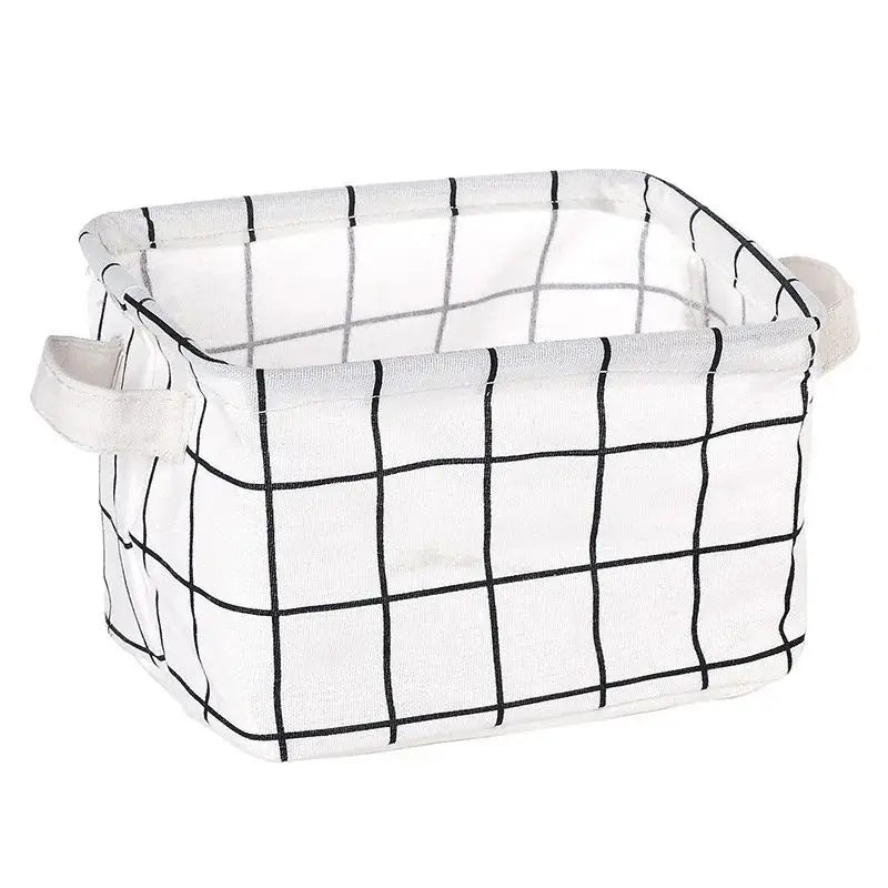 Linen Desktop Storage Basket Sundries Toy Storage Box Laundry Basket Underwear Cosmetic Organizer Office Stationery Organizer Oasis Select