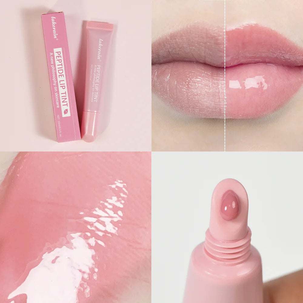 4pcs Mirror Lip Glaze Moisturizes Jelly Lip Enrichment Oil Lasting Water Light Glass Lip Oil Remove Line Lip Protection Serum Oasis Select