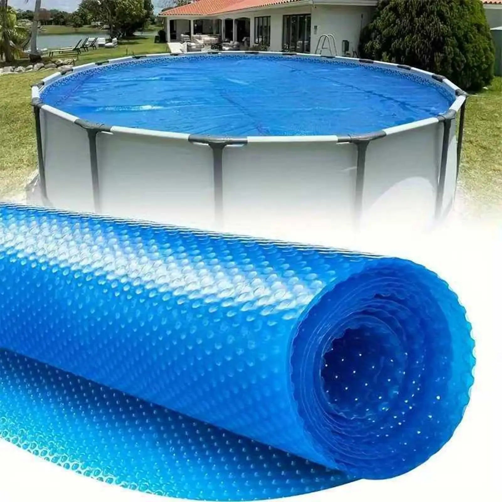 Round on Ground Underground Insulation Blanket Pool Cover Pool Solar Blanket for Swimming Patio Lawn Garden Winter Summer Spa Oasis Select