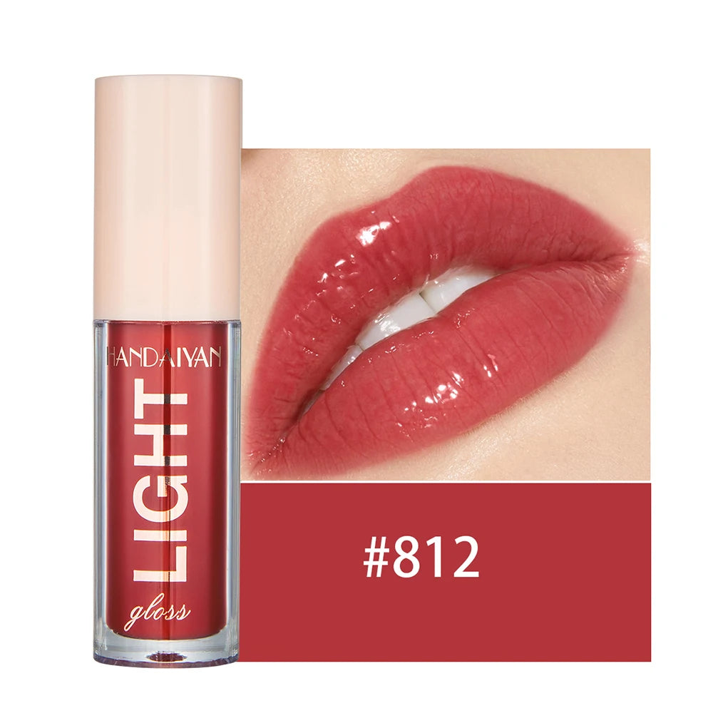 12 Shades Mirror Effect Lip Gloss Moisturizing Long Wear Jelly Honey Lip Balm Women Makeup Cosmetic Plumping Glossy Oasis Select 812