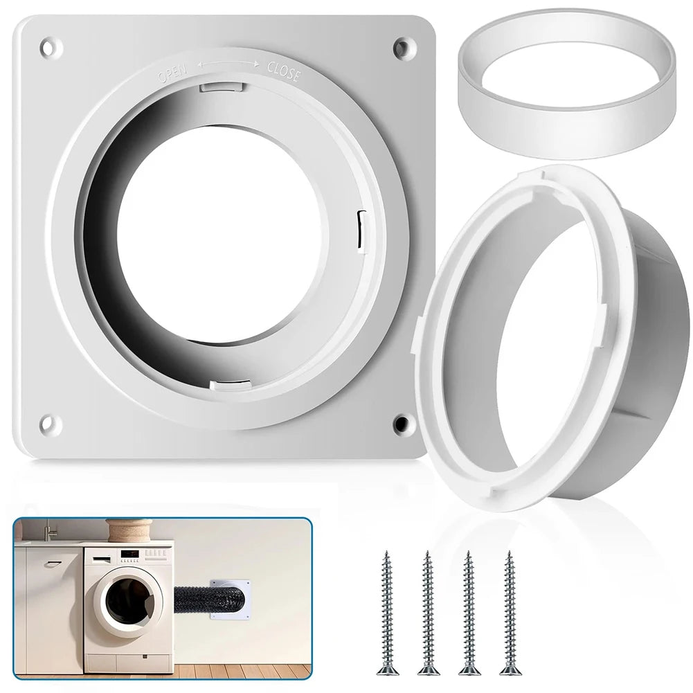 4-Inch Dryer Vent Connector Kit – Twist-Lock Wall Plate Dryer Vent Connector Oasis Select