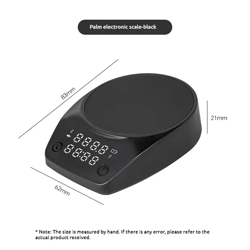 WISH Mini Coffee Time Scale, Italian Coffee Bean Weighing Scale, Kitchen Small 0.1G Coffee Electronic Waterproof Scale Oasis Select