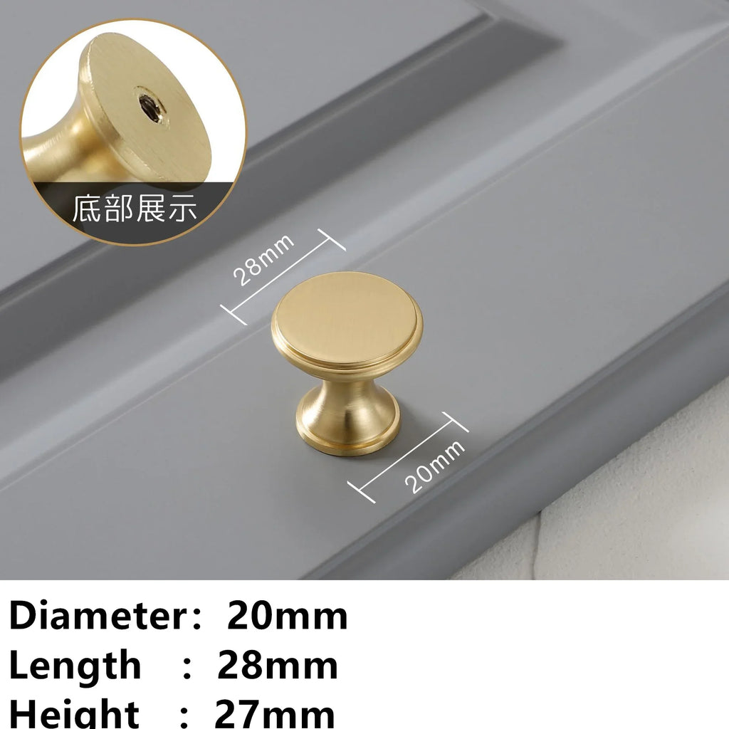 Handles Drawer Cabinet Furniture Kitchen Handles for Cabinet Knob Door Drawer Furniture Kitchen Golden Single hole Rings Knob Oasis Select 2226-Zinc alloy