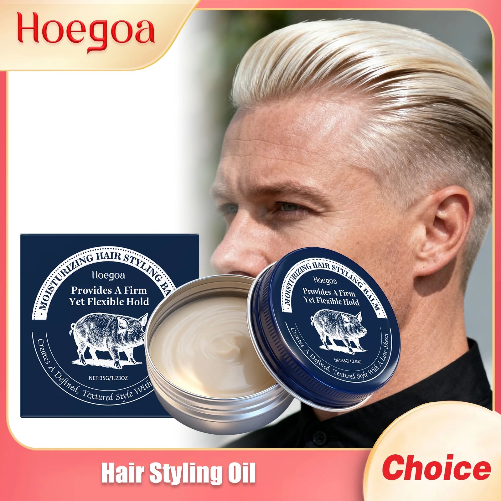 HOEGOA Hair Style Balm Nourish Scalp Stay Fluffy Improve Quality Easy Maintain Lasting Fragrance Eliminate Frizz Hair Care Balm Oasis Select Default Title