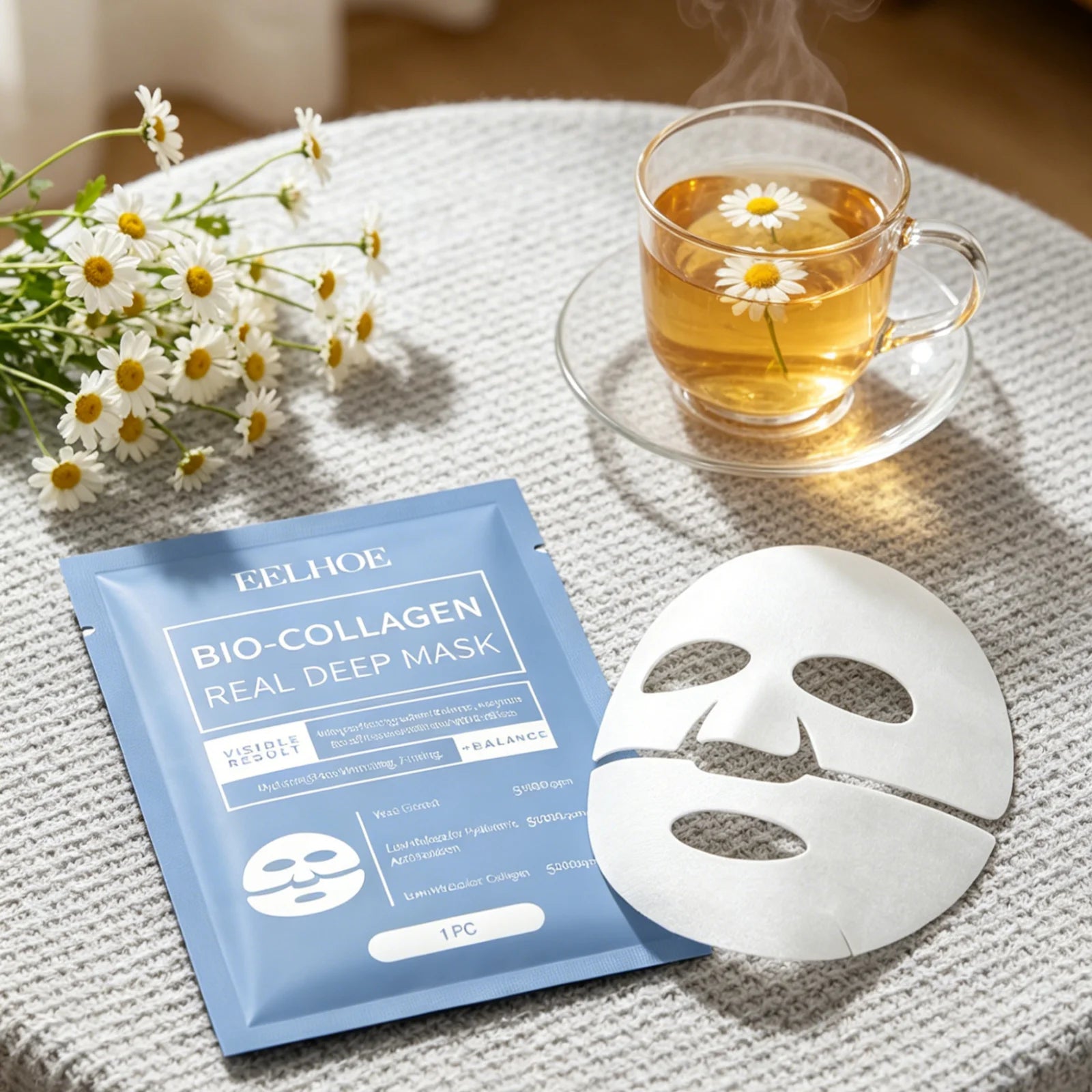 EELHOE Bio Collagen Face Mask – Firming, Hydrating & Brightening Collagen Face Mask Oasis Select