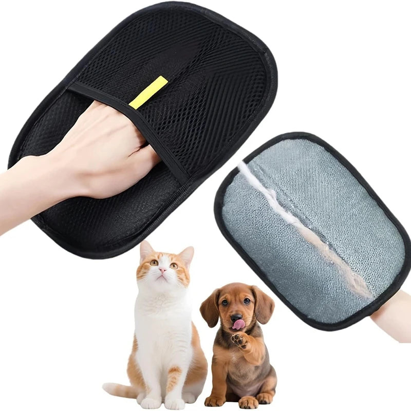Pet Hair Removal Tool Reusable Static Removal Gloves, Double-Sided Grooming Gloves for Pets Removes Pet Fur Hair for Carpets Oasis Select