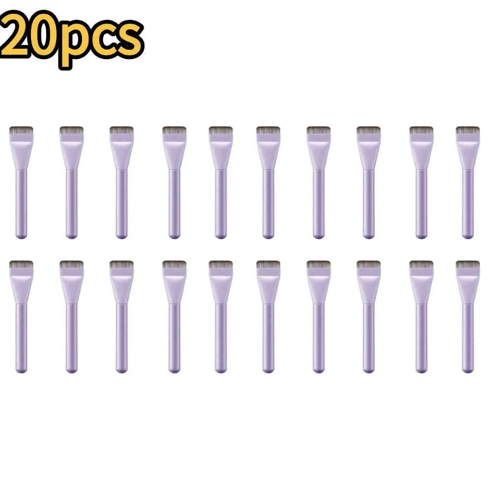 Flat-Head Foundation Brush – Ultra-Thin Traceless Makeup Tool Foundation Makeup Brush Oasis Select purple-20pcs