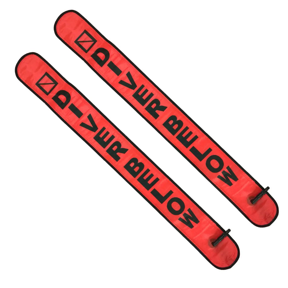 110cm Scuba Diving Surface Marker Buoy SMB Signal Tube Safety Sausage SMB Gear for Underwater Spearfishing Snorkeling Diver Oasis Select Red 2PC