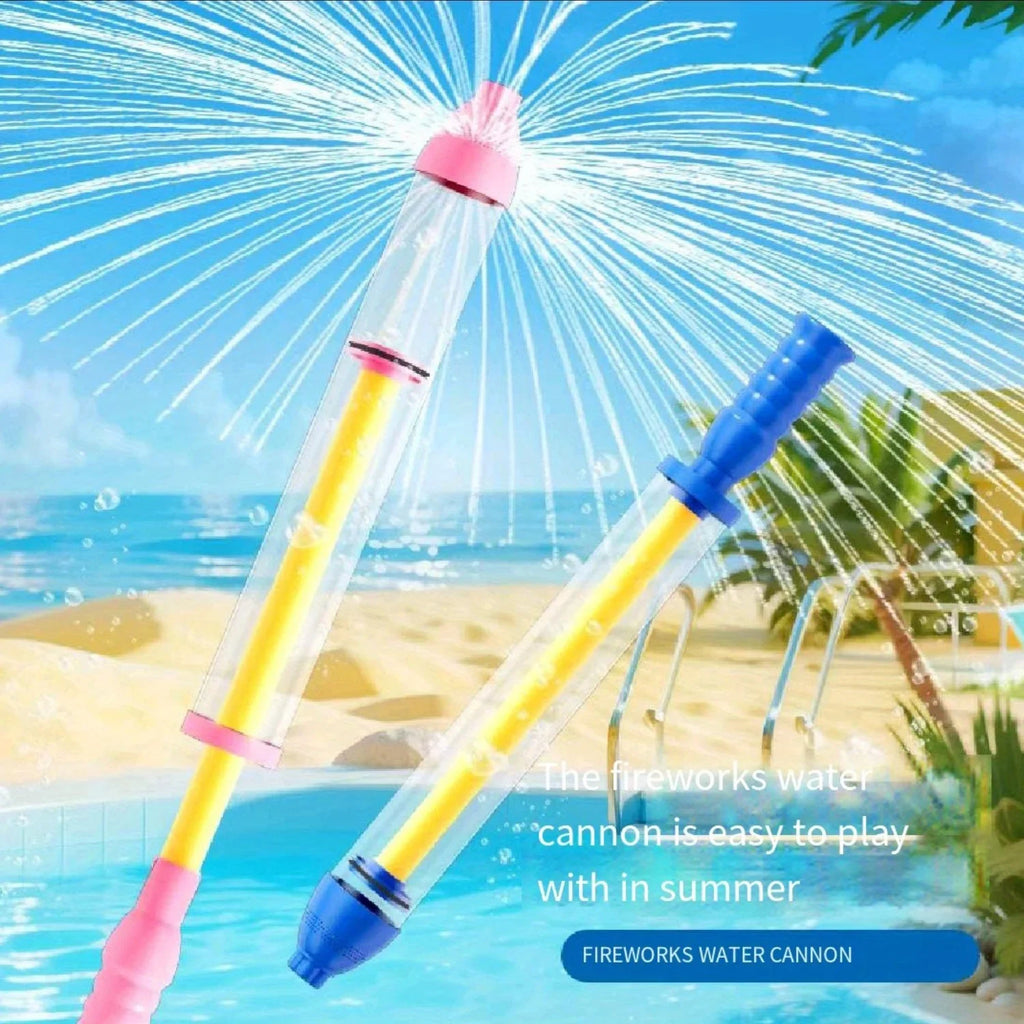 1pc/2pcs New Firework Fountain Water Gun - Super Soaker Squirt Gun Outdoor Water Balloon Battles Beach Party Drifting Adventure Oasis Select 2pcs blue pink