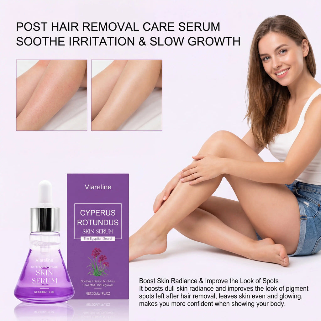 Post Hair Removal Care Serum Soothing Brightening Skin Care for Keeping It Moisturized Soft Refreshed with Hyaluronic Oasis Select