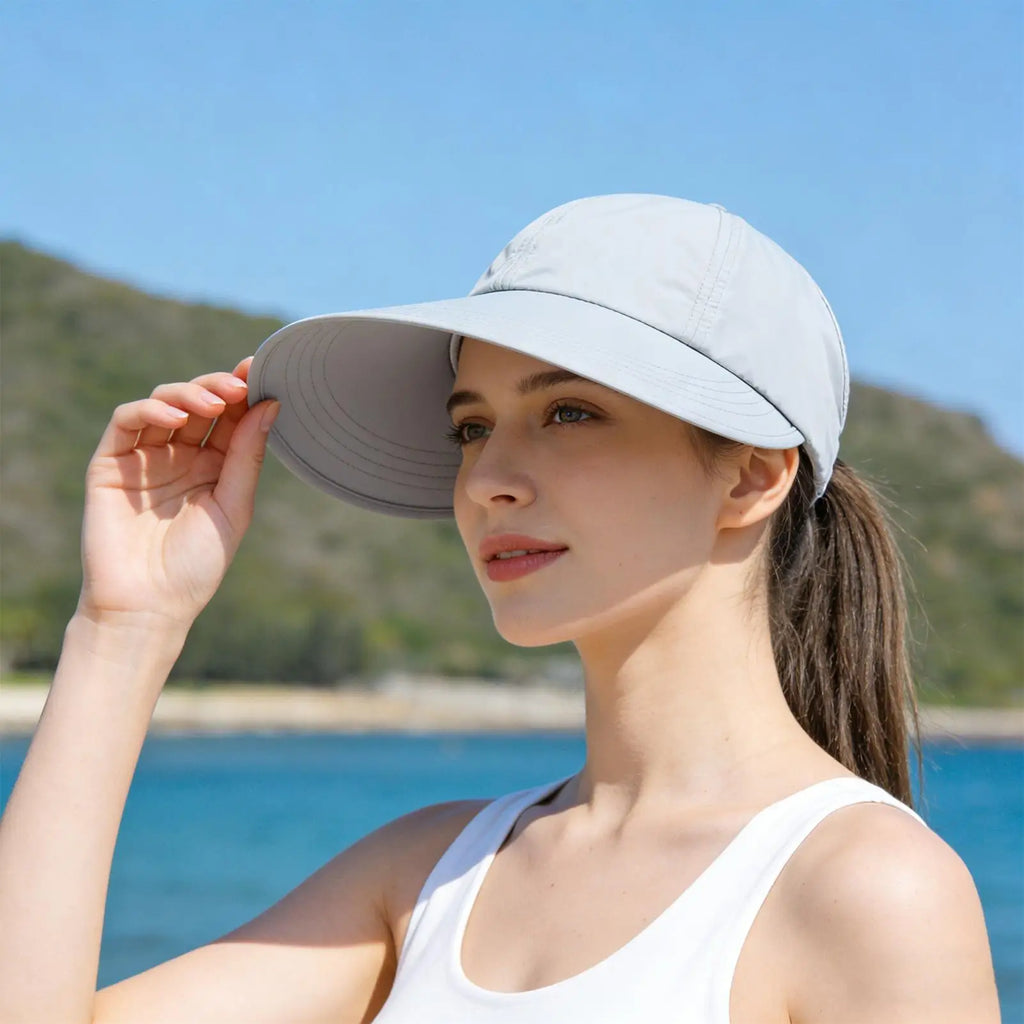 UV Protection Hat Wide Brim Bucket Hat Summer Sun Protection Sun Baseball Hat Breathable Foldable Adjustable Outdoor sun hat Oasis Select