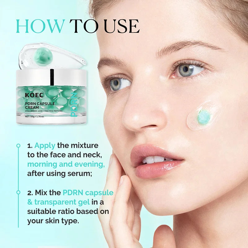 PDRN Multi Peptides Capsule Cream Boost Collagen Deep Nourishing Hydrating Rejuvenating Face Cream For All Skin Types Oasis Select