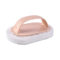 Portable Sponge Bathroom Brush with Handle Multifunctional Bath Cleaning Brush Sponge Bottom Strong Decontamination Oasis Select pink