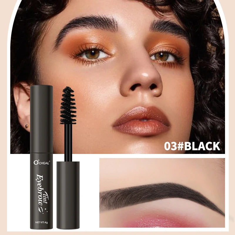 Ocheal Eyebrow Gel 4 Colors Long-lasting Fixed Eyebrow Waterproof Dyeing color Quick-dry Hose Transparent Eyebrow Gel Eye Makeup Oasis Select 03 Black