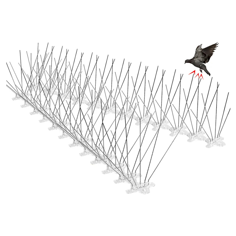 1PC 25cm Stainless Steel Balcony Anti-bird Repellent Thorn Nail Kit Pigeon Spikes And Bird Repeller Deterrent Pest Control Oasis Select