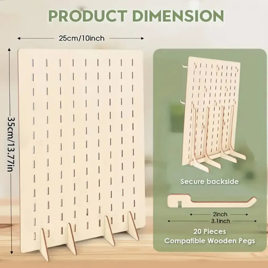 Creative wooden display rack, jewelry storage rack, elegant earring, necklace, bracelet rack, store counter display rack Oasis Select Beige