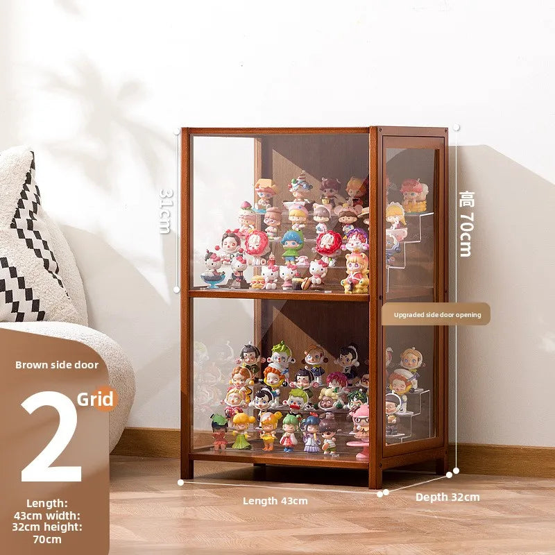 Figure cabinet Glass display cabinet Steel dustproof transparent model Storage cabinet Pain cabinet Toy locker Display bookcase Oasis Select Two doors 43 long