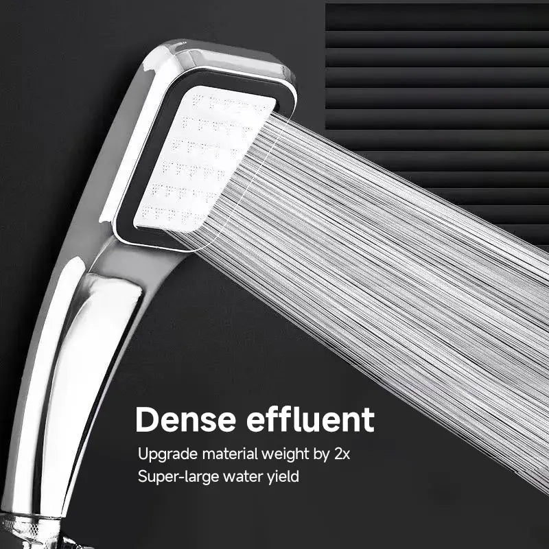300 Holes Pressurized Showerhead Hand Hold Square Shower Head Water Saving Rainfall Spray Nozzle Bathroom Accessories Oasis Select