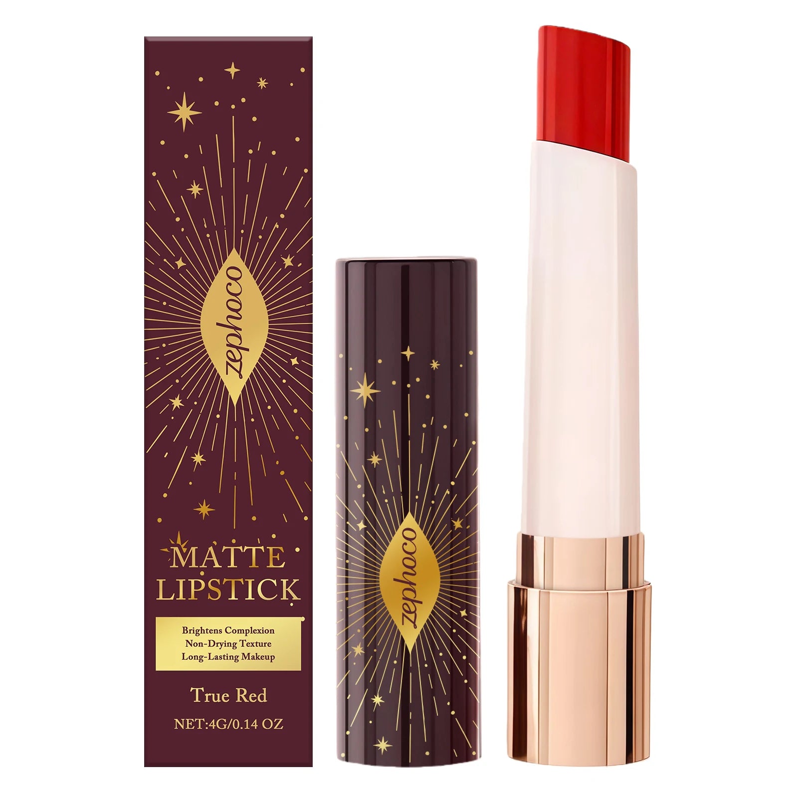 Zephoco Star Glow Matte Lipstick – Long-Lasting High Pigment