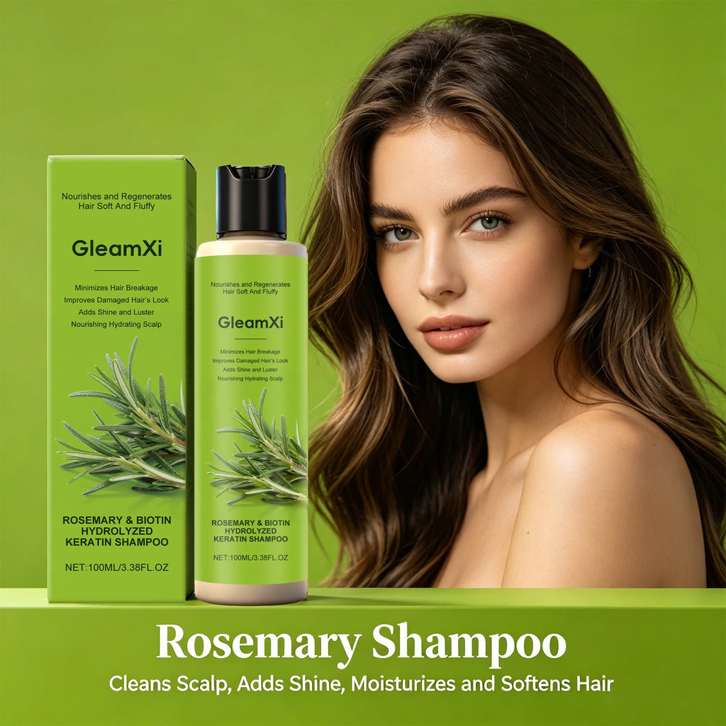 Rosemary Biotin Keratin Shampoo Anti-Breakage Hair Repair Wash Cleanses Scalp Volumizing Fluffy Strengthen Smooth Hair Care Oasis Select