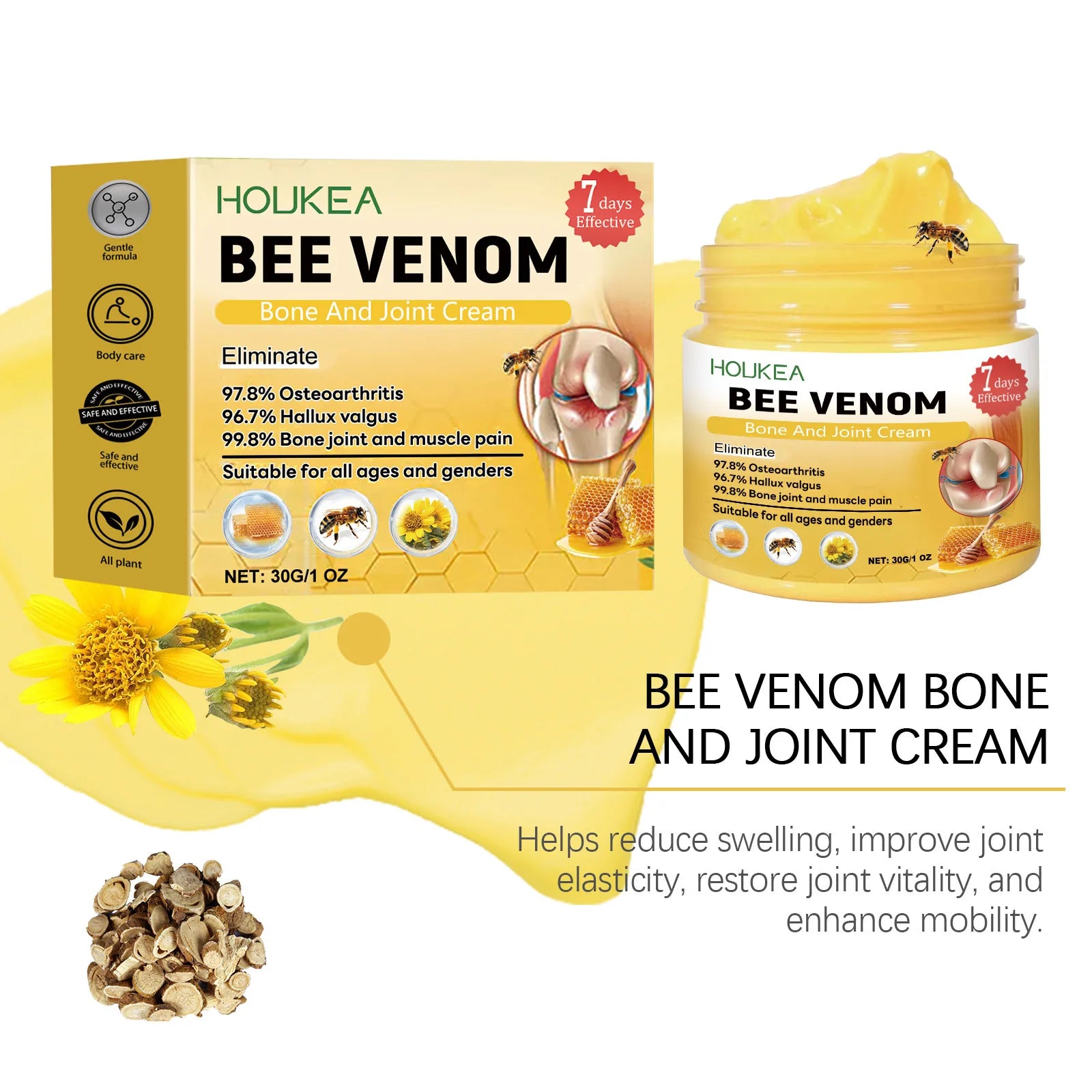 Bee Venom Bone & Joint Care Cream | Moisturizing Body Cream 30g