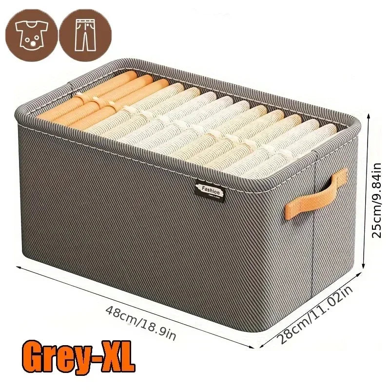 Thicken Clothes Organizer Pants Sweater Storage Cabinets Drawers Organizer Jeans Storage Box Wardrobe Clothes Storage Organizers Oasis Select Grey XL 1PC