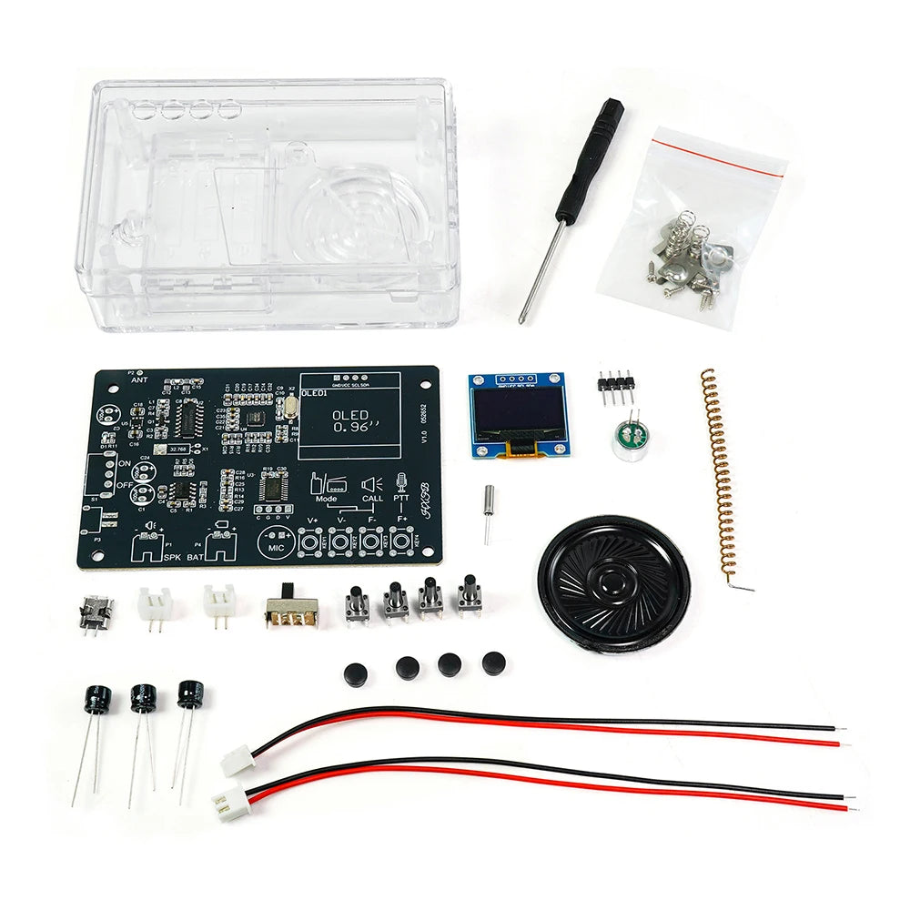 Walkie-Talkie Radio Electronics DIY Kit Wireless Intercom FM Radio Circuit Board Welding Practice BK4802P RF+RDA5807 Dual Chip Oasis Select Default Title