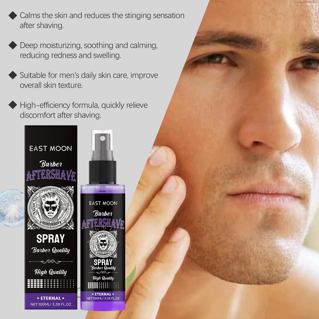 East Moon Deep Moisturizing Aftershave Spray Efficient Hydration Repair Soothe Beard Reduce Redness Swelling Non Greasy Soft Oasis Select