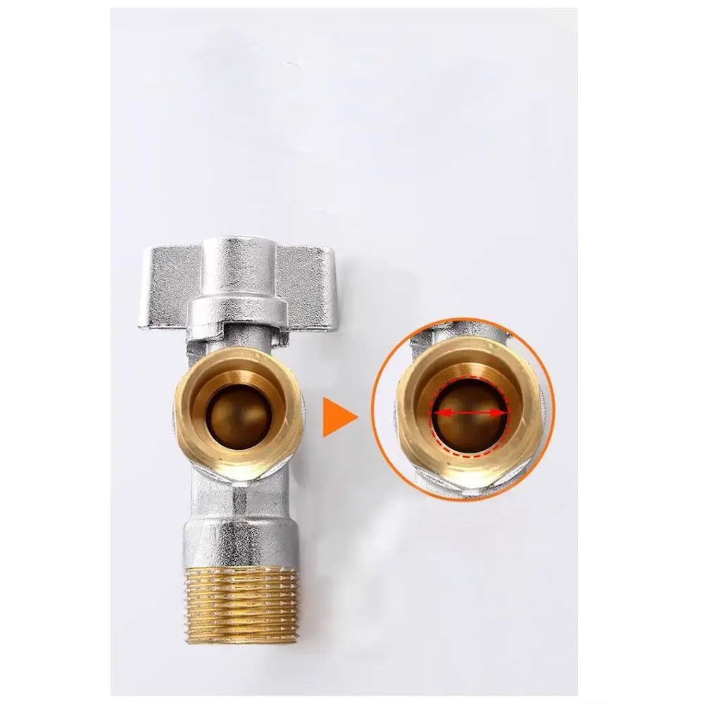 Large Flow Water Stop Valves Inlet Ball Valves Bathroom Kitchen Sink Stop Valve Connection Water Pressure Regulator Oasis Select