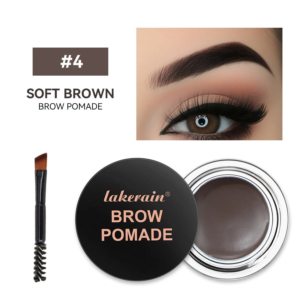 Matte Brown Black Wild Eyebrow Cream 3D Natural Tint Eyebrow Enhancers Gel Wax Waterproof Lasting Eye Makeup Cosmetic Tools Oasis Select 4 With Brush