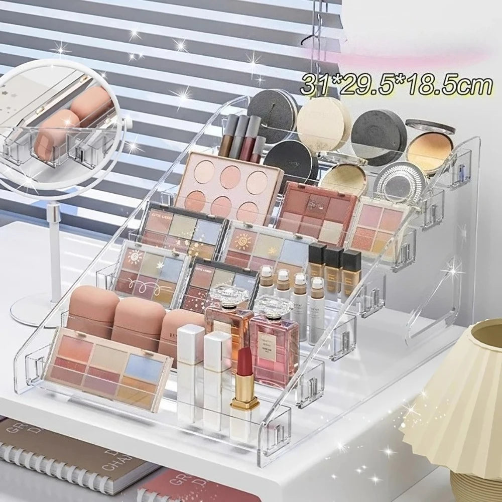 Transparent Storage Box Makeup Organizer Cosmetic Display Case Jewelry Organizer Desktop Holder Clear Makeup Organizer Oasis Select 7ceng