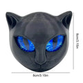 Cat Statues Home Decor Small Cat Figurines Cute Kitten Animal Ornament Souvenir for Bookshelf Bedside Table Halloween Friend Oasis Select Black