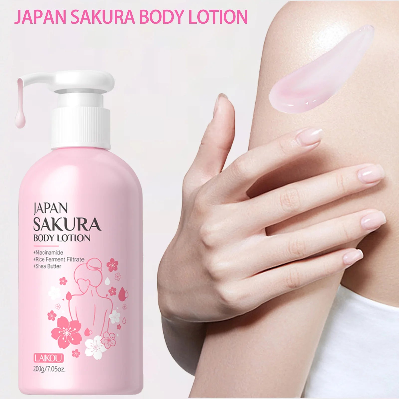 LAIKOU Cherry Blossom Body Lotion – 24H Sakura Moisturizer Body Lotion Oasis Select