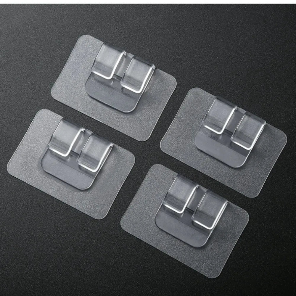 4/10pcs Hooks for Outdoor String Lights - Durable, Clear Self-Adhesive Clips for Christmas Light Hanging & Cable Management Oasis Select 4pcs