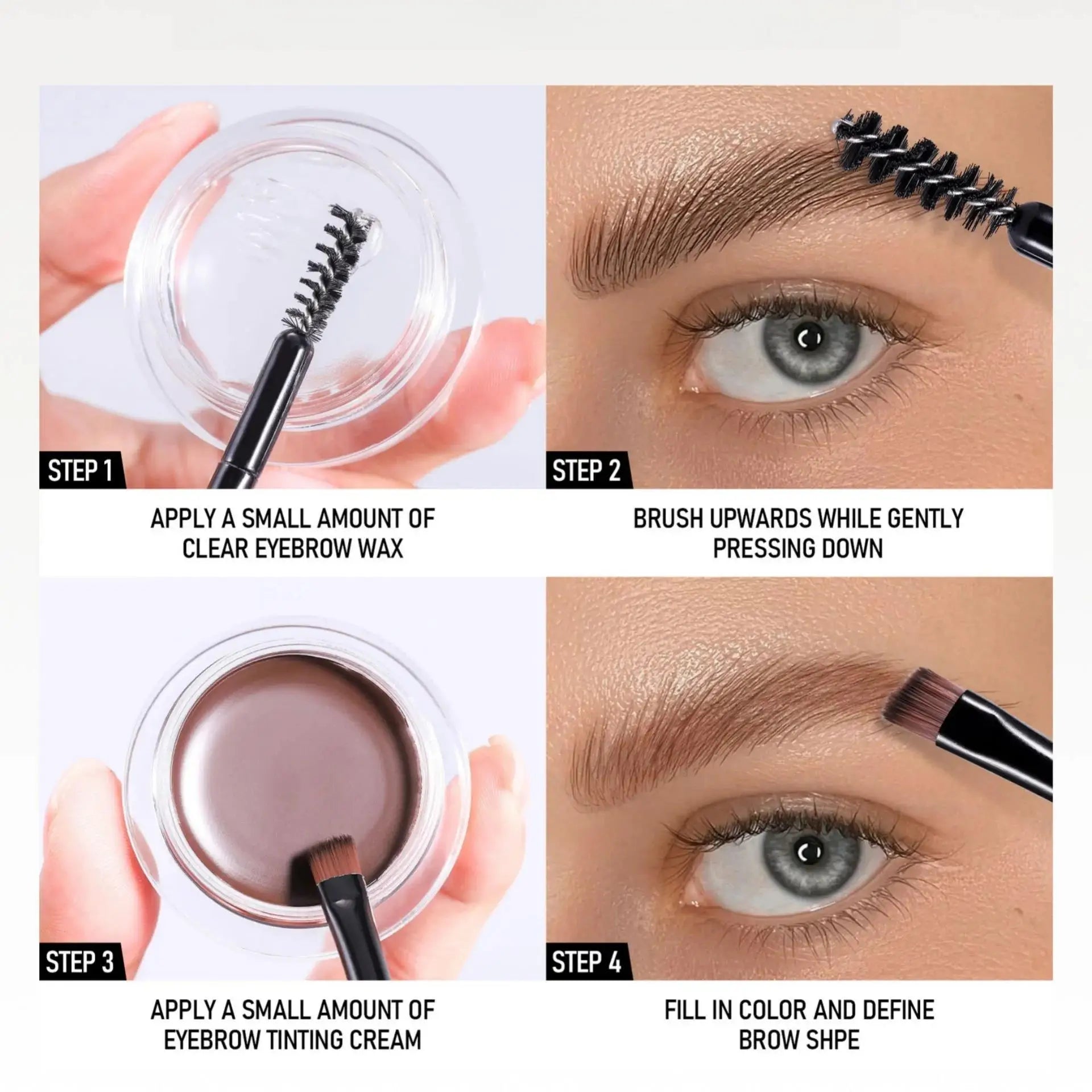Handaiyan 2-in-1 Waterproof Eyebrow Wax & Tint Pomade | 3D Brows