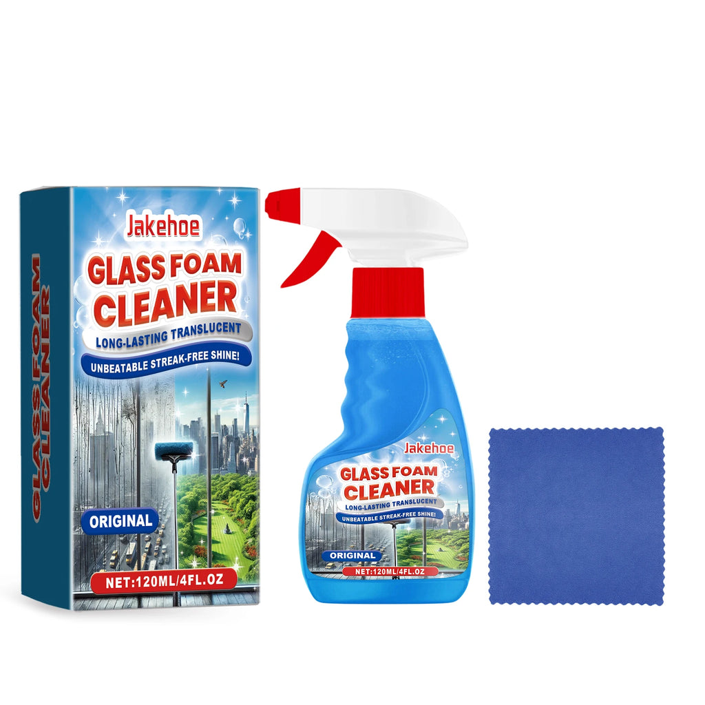 JAKEHOE Glass Foam Cleaner – Streak-Free Windows & Mirrors 120ml Glass Foam Cleaner Oasis Select 120ml boxed