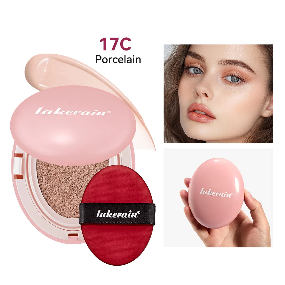 Semi-matte CC Cream Cushion Natural Concealer Whitening Long-lasting Creamy Texture Foundation Face Base Makeup Cosmetics Oasis Select Pink 17C