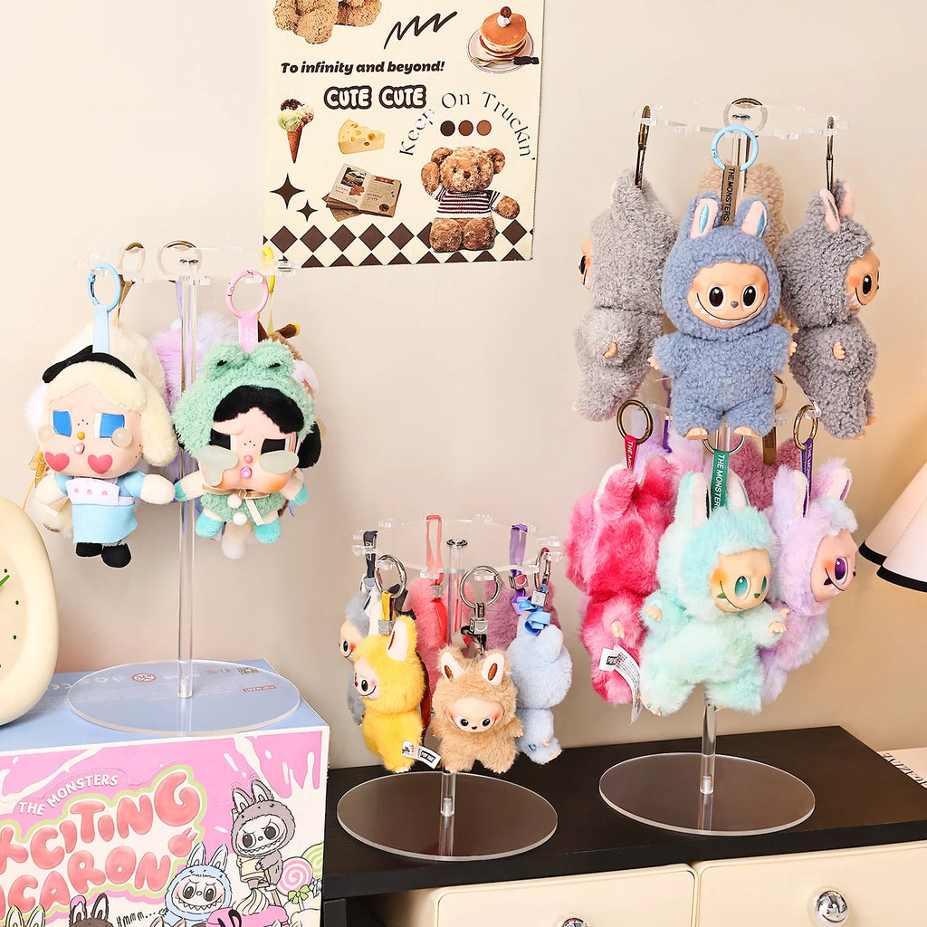 1pc Rotatable for Labubu Hanging Display Rack Suitable for Plush Toy Blind Box Storage Display Rack Jewelry Organizer Oasis Select