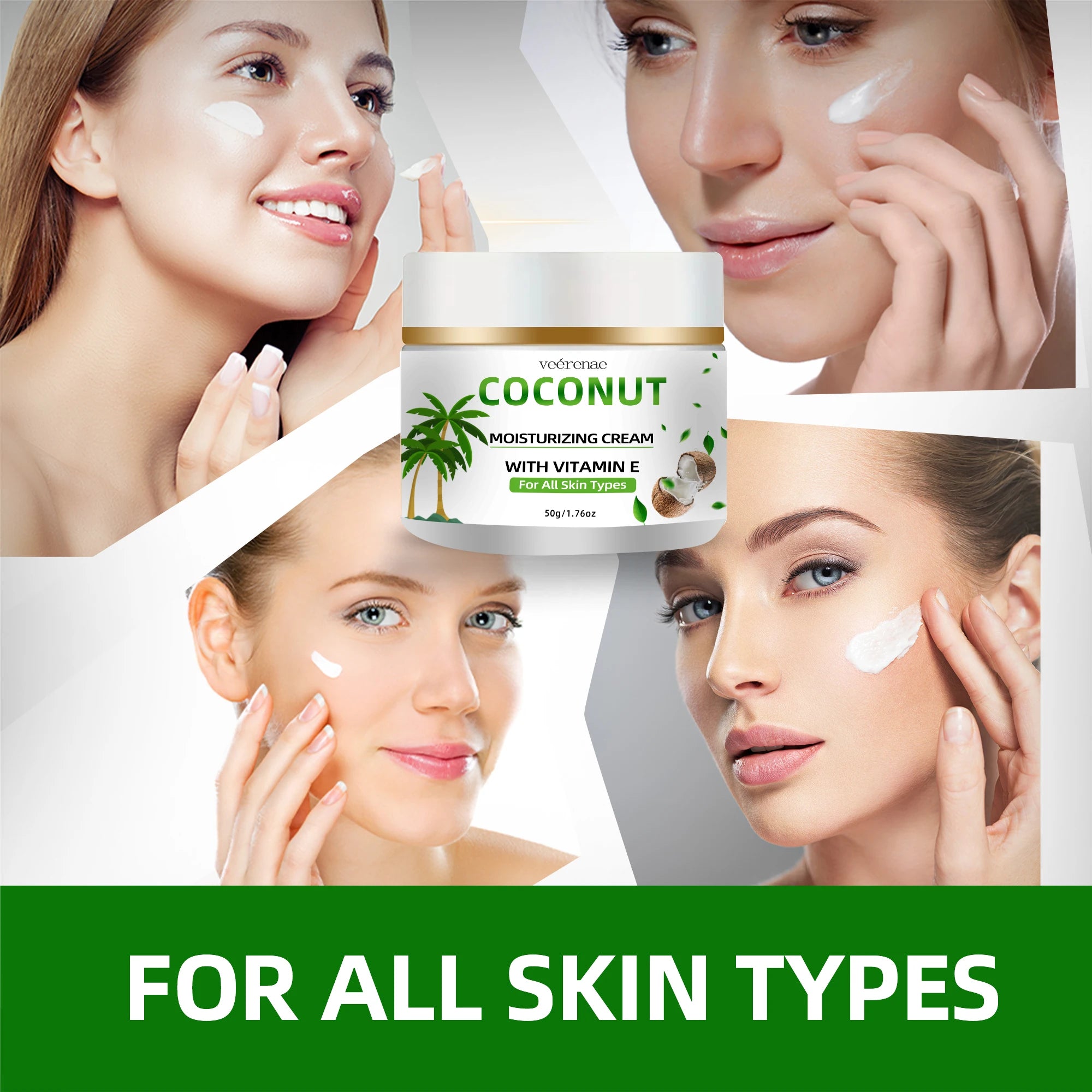 Vérenae Coconut Cream – Hydrating Firming Face Moisturizer