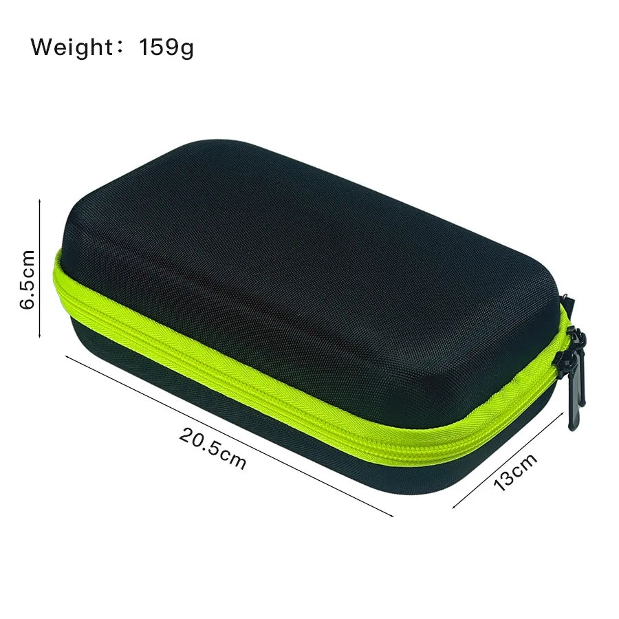 1PCS Portable Travel Shaver Storage Box EVA Shaver Bag, Lightweight And Waterproof for Philips One Blade Green/ black Oasis Select
