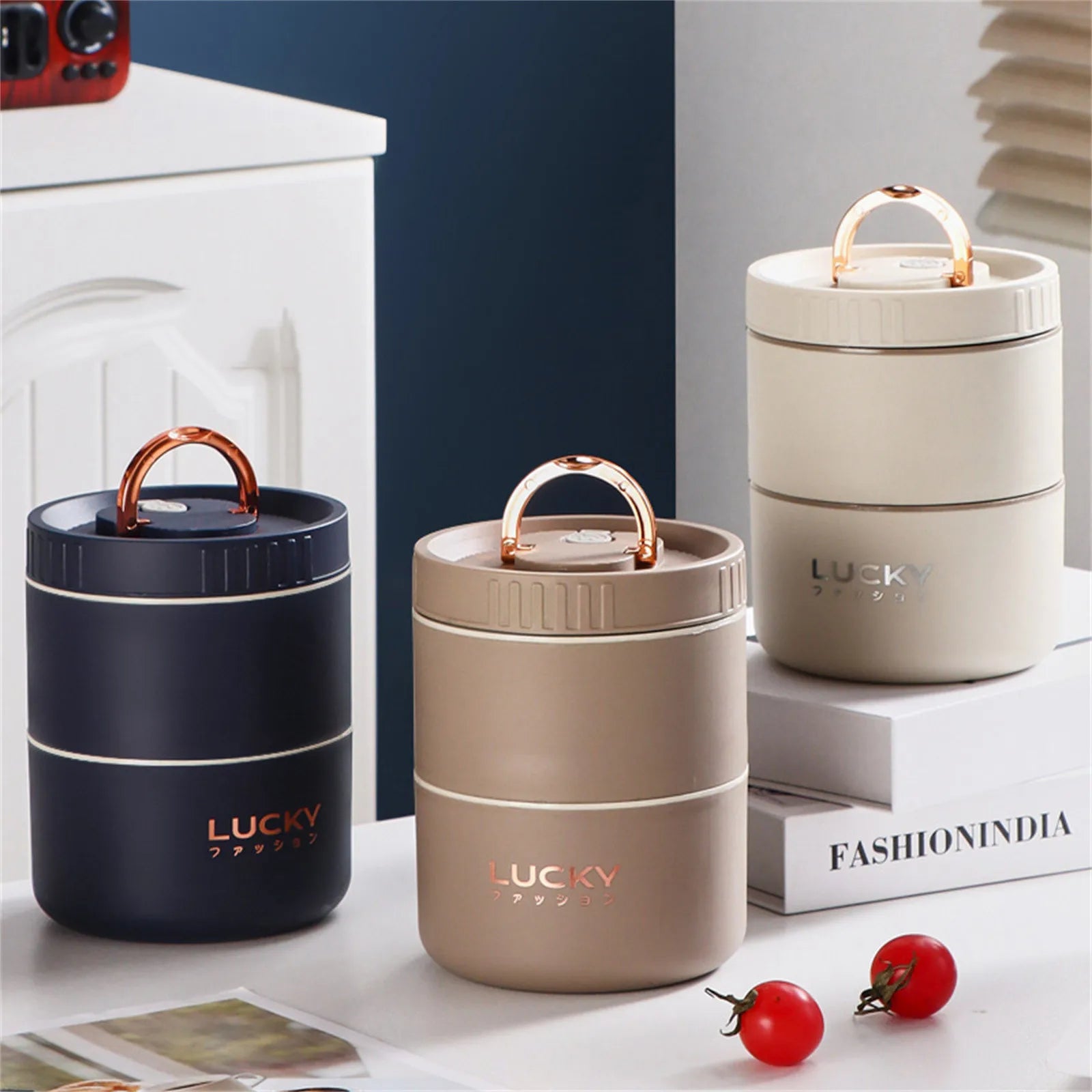Thermal Lunch Box Bento Box Portable Insulated Lunch Container Stackable Leakproof Stainless Steel Food Container Oasis Select