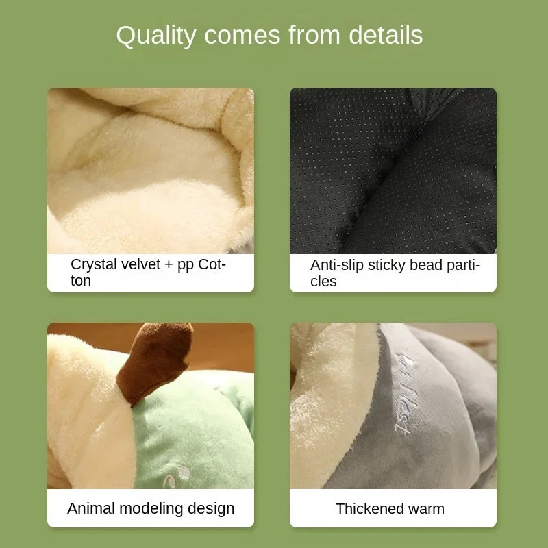 New 2023 Pet Warm Thickened Nest Slippers Series Cat Litter Mat Dog Autumn Winter House Beds For Cat Oasis Select
