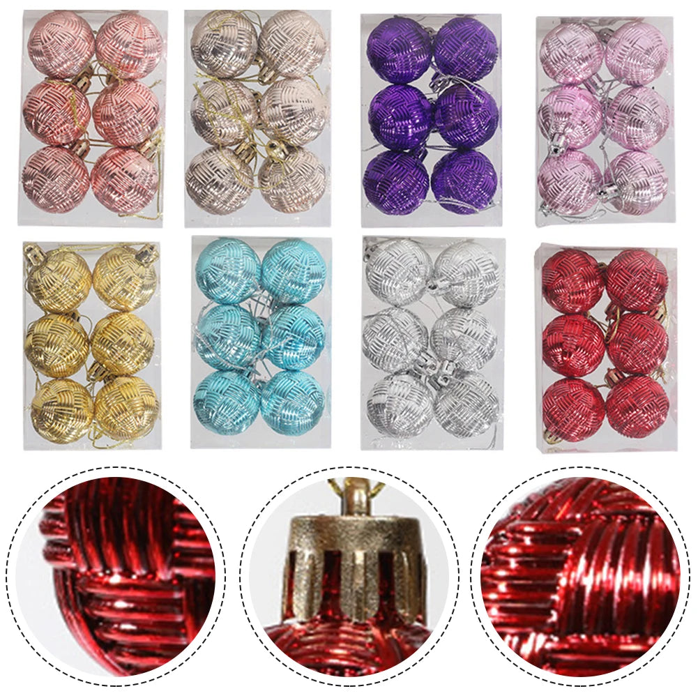 Baubles Mixed Christmas Balls Adapter Xmas Tree 6PCS Accessory Assembly Decoration Ornament Party High Quality Oasis Select