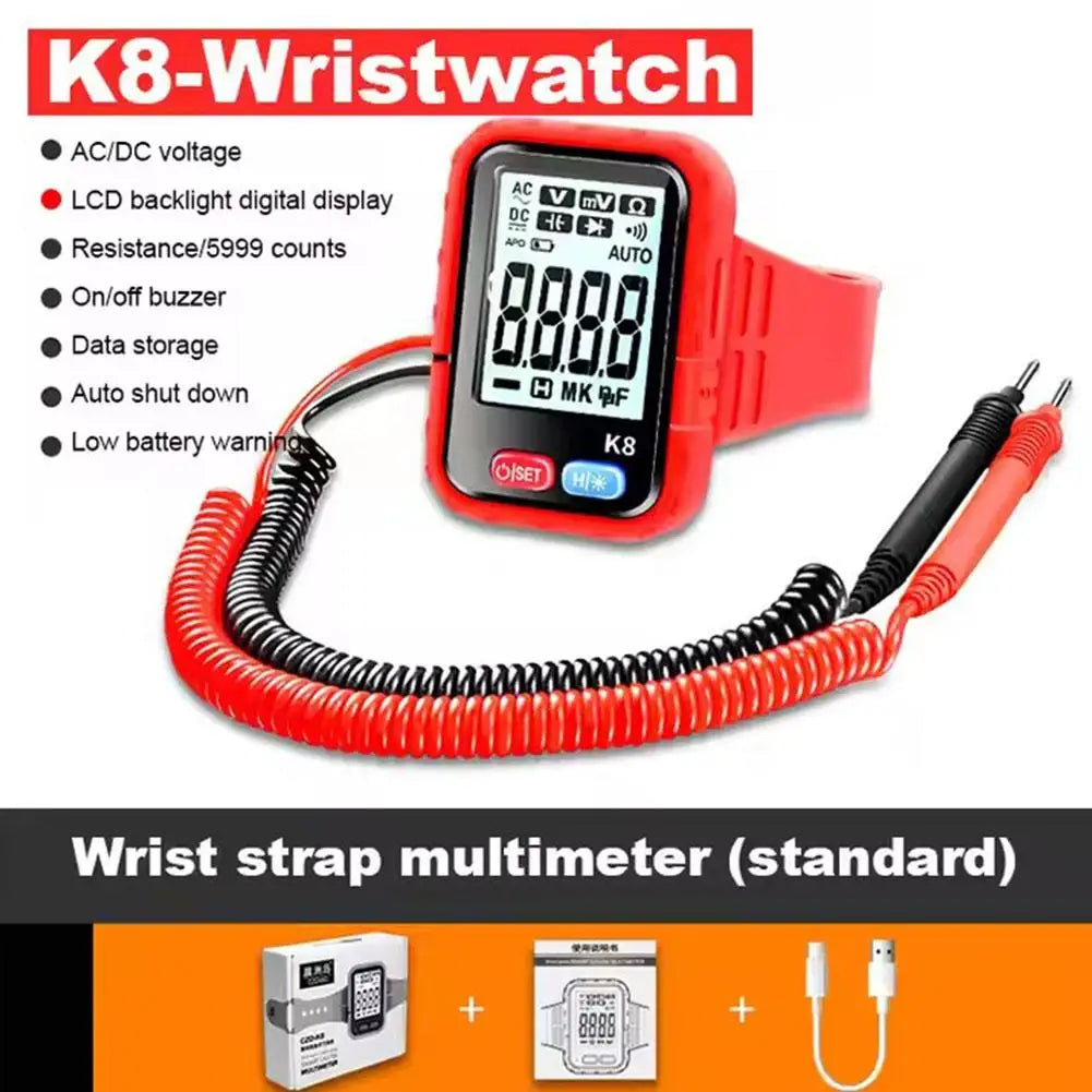 Wristband Digital Multimeter – Auto Range AC/DC Voltage & NCV