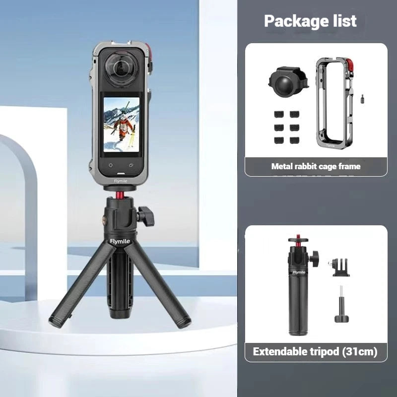 Insta360 X5 Metal Cage Kit – Frame, Lens Guard & Cover