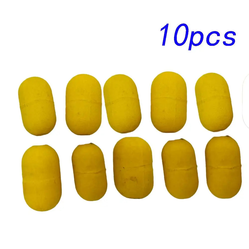 5/10pcs 1cm Inner Dia Fish Cage Floats Fishing Pool Line High Buoyancy Plastic Buoy Floats marine net floats 2.4*1.5inch Oasis Select Yellow 10 pcs