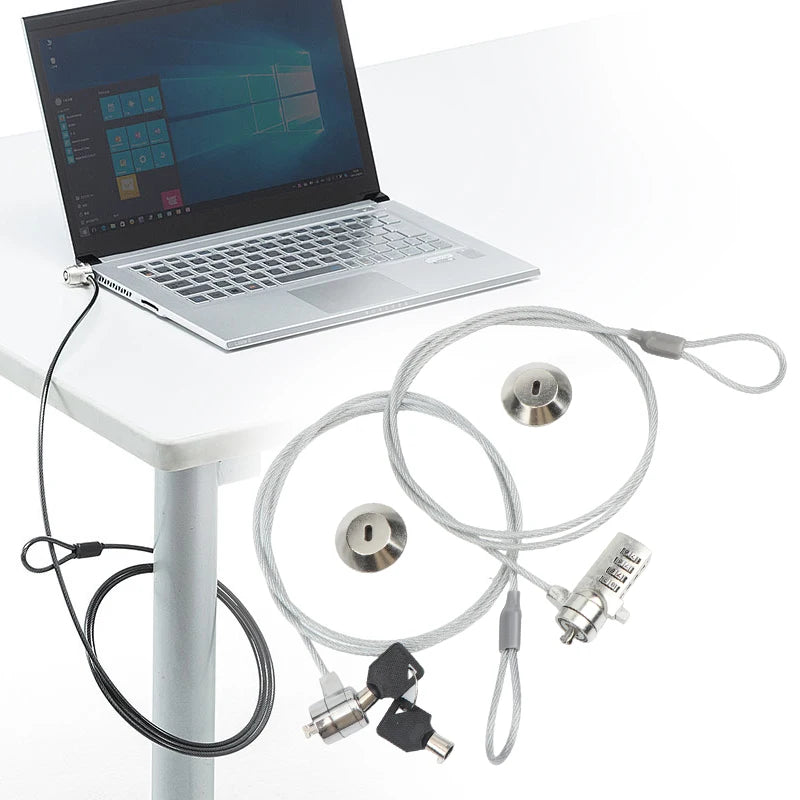Laptop Computer Lock Password Lock Key Lock PC Anti-theft Lock USB Wedge-shaped Hole Tablet Universal Anti-theft Security Wire Oasis Select