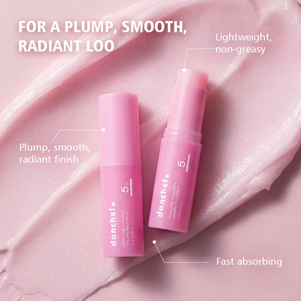 PDRN Pink Collagen Volumer Multi Balm Deep Hydration Plump Smooth Radiant Multi Collagen Stick for Cheeks Eyes Lips Neck Skincar Oasis Select
