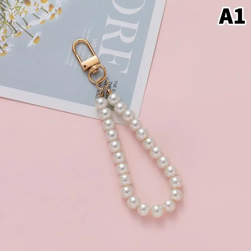 Pearl Flower Keychain Charm – Beaded Bag & Phone Pendant Keychain Charm Oasis Select A1